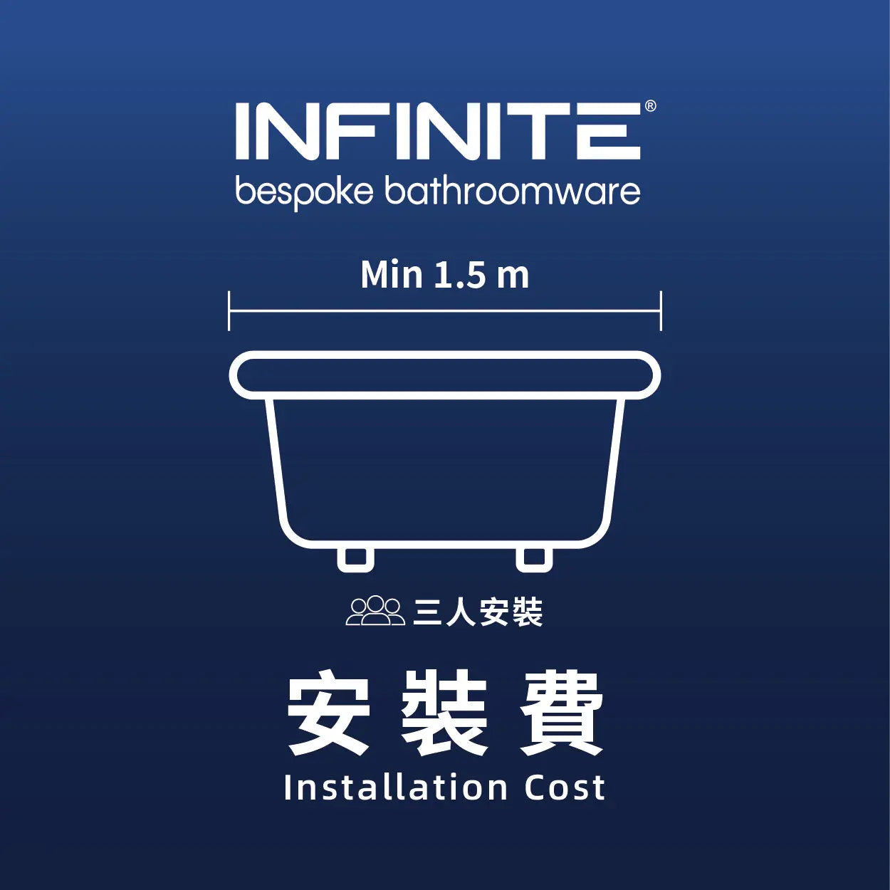 Installation service fee (Bathtub length over 1.5m)