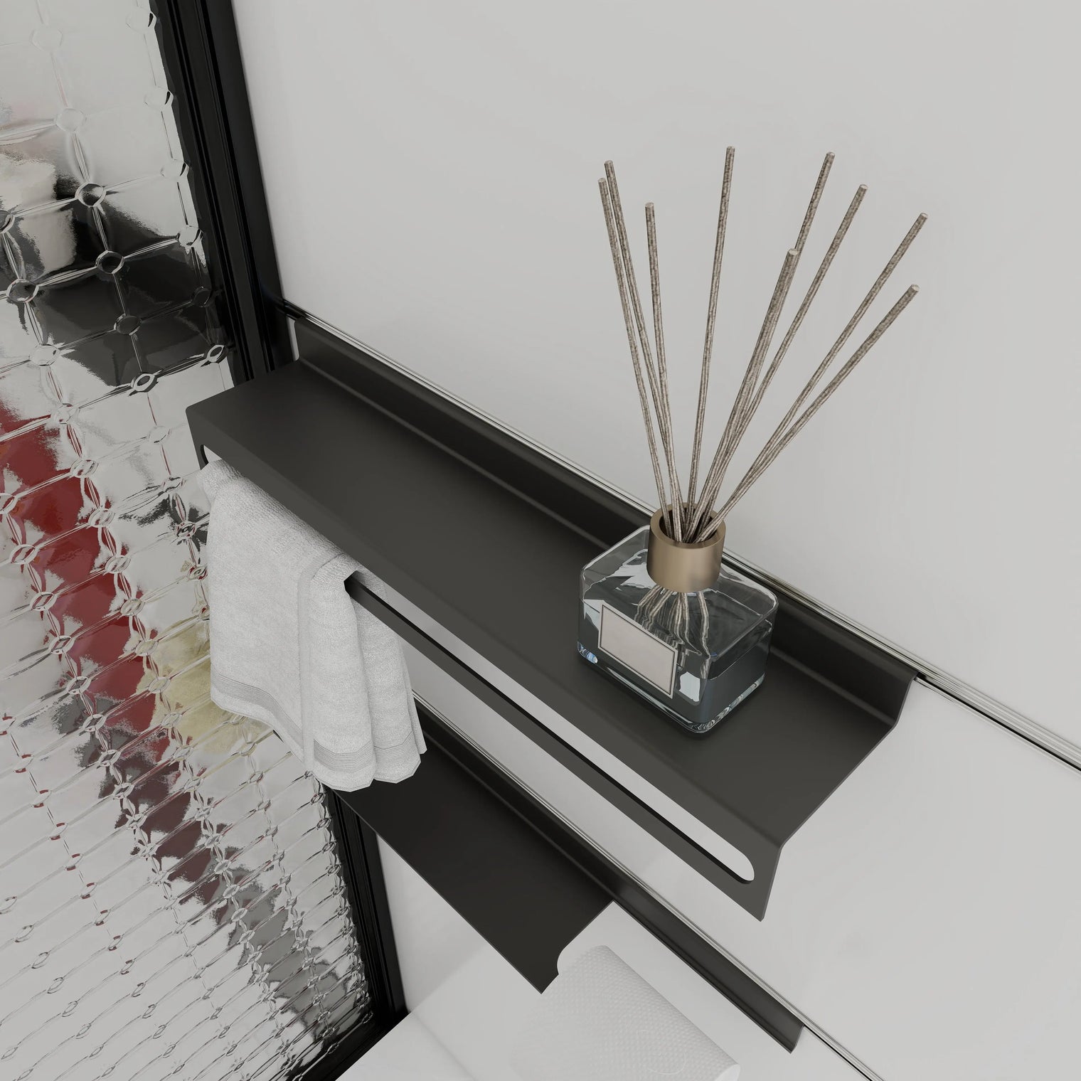 ELEMENTS ACCESSORIES Towel Holer (w/Tray) INFINITE BATH