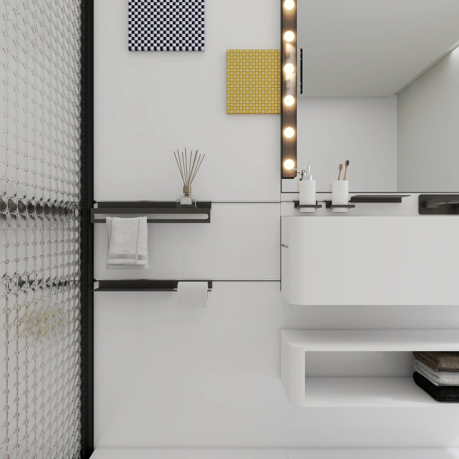 ELEMENTS ACCESSORIES Paper Rail on Right INFINITE BATH