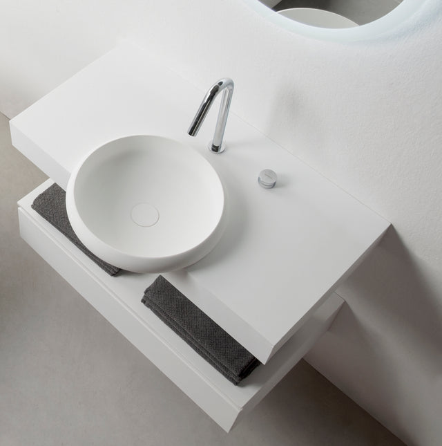 Ardea Semi-Recess Basin (Round)-INFINITE BATH-訂造洗手盆,浴室翻新, small size bathtubs, custom-made bathtub HK,freestanding bathtub Hong Kong, 獨立式 浴缸 香港, premium bathtub brands HK, Where to buy bathtubs in Hong Kong, best custom bathroom furniture HK, Infinite Bath, Infinite浴缸, Cloakroom,Vanities, Mirrors,Bathroom Furniture, 浴室裝修,浴室 櫃 訂造