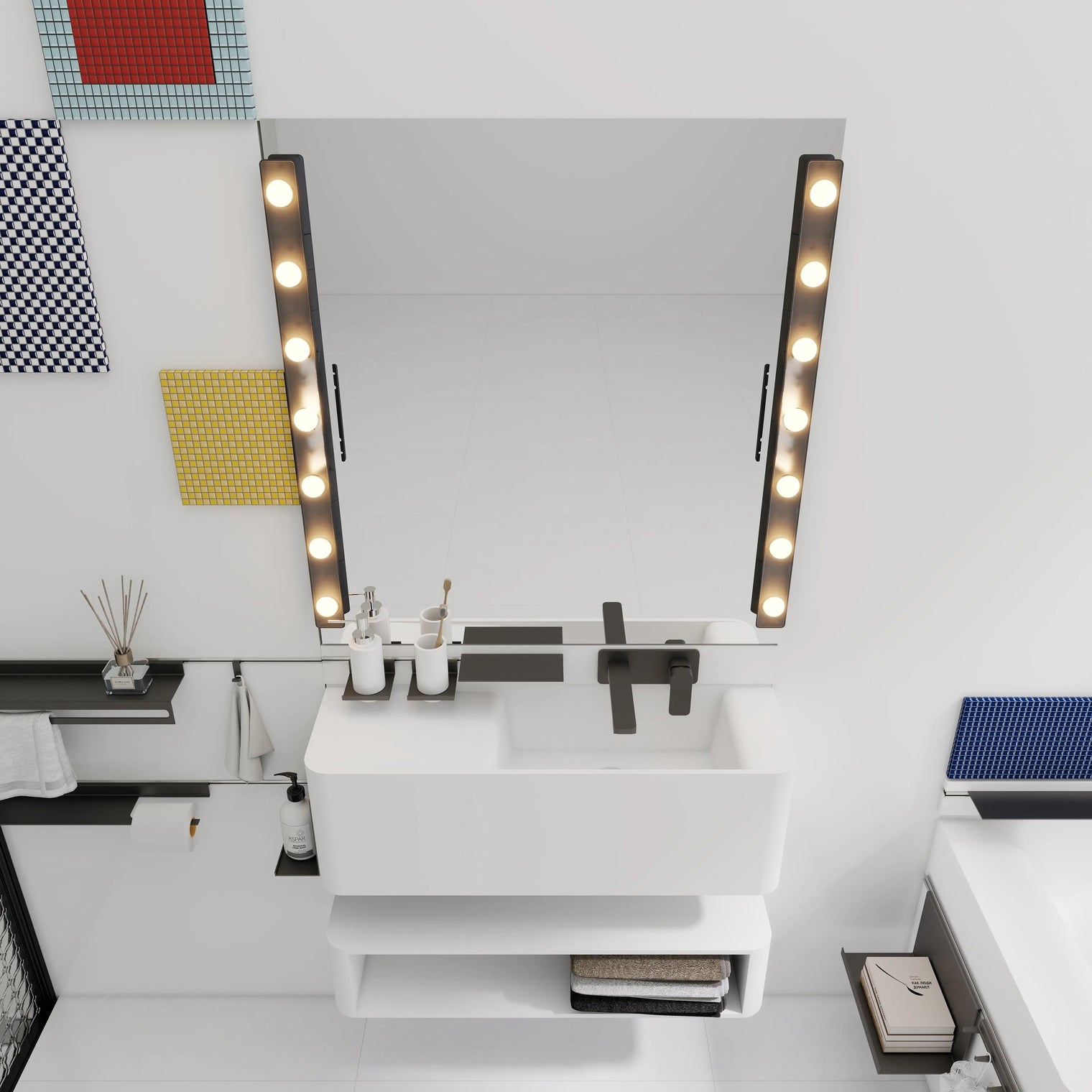 ELEMENTS Bathroom Lighting HOLLYWOOD INFINITE BATH