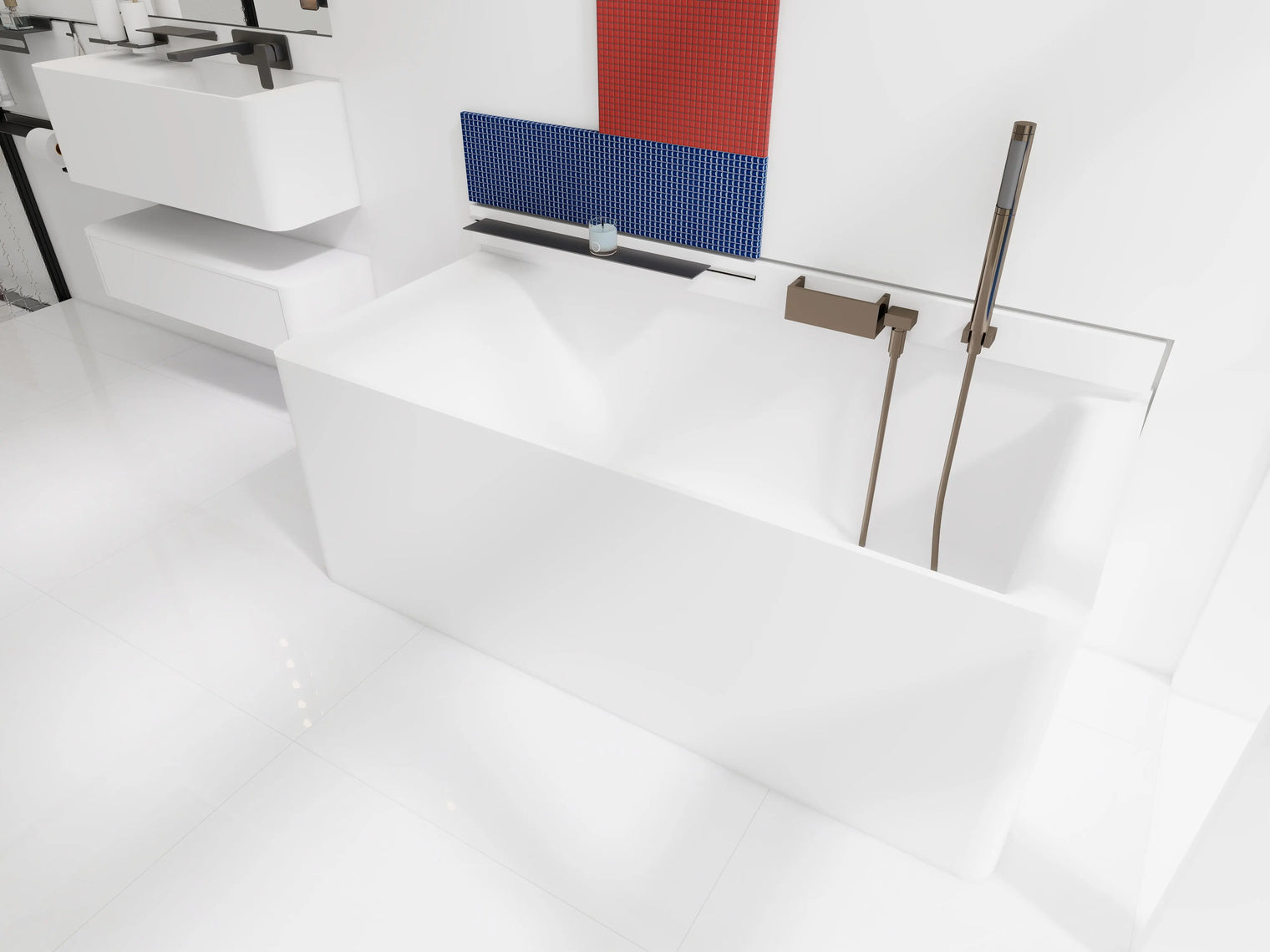 ELEMENTS BATHTUBS Backrest on Left INFINITE BATH