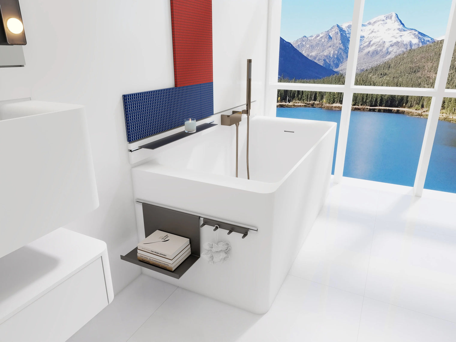 ELEMENTS BATHTUBS Backrest on Left INFINITE BATH