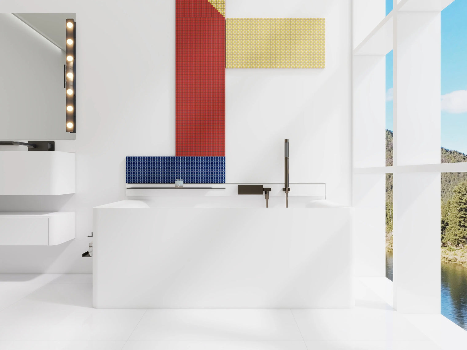 ELEMENTS BATHTUBS Backrest on Left INFINITE BATH