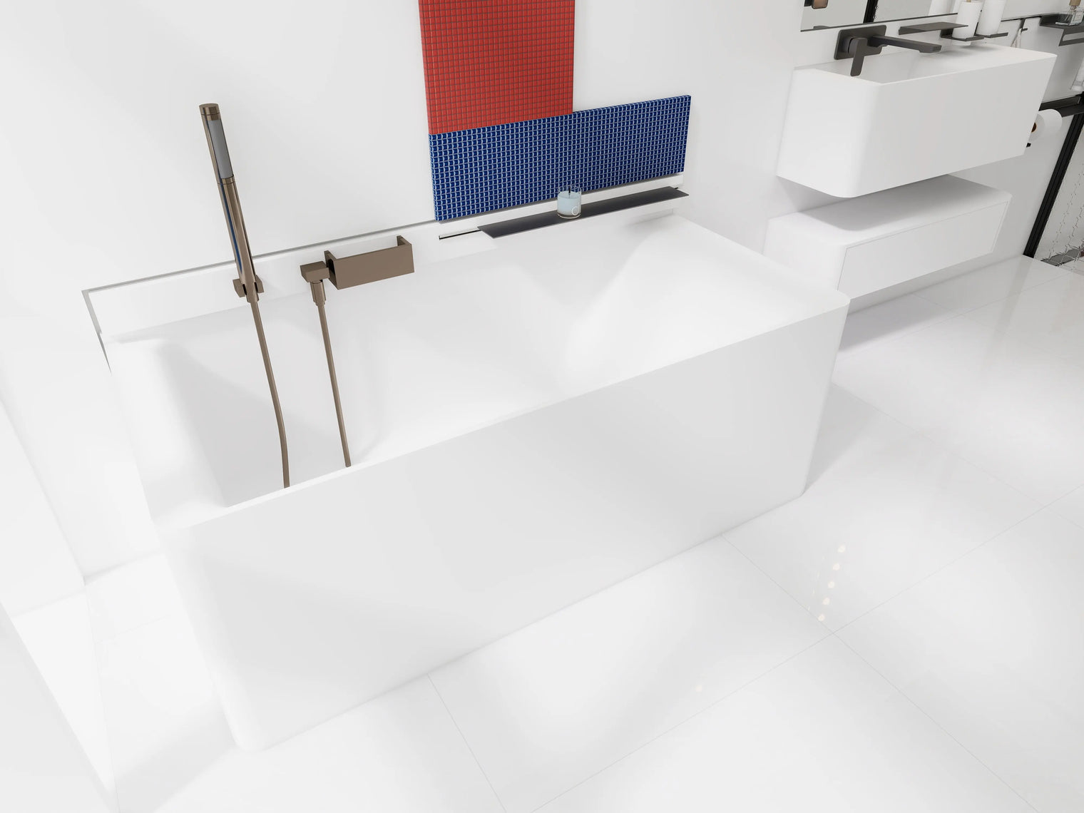 ELEMENTS BATHTUBS Backrest on Right INFINITE BATH