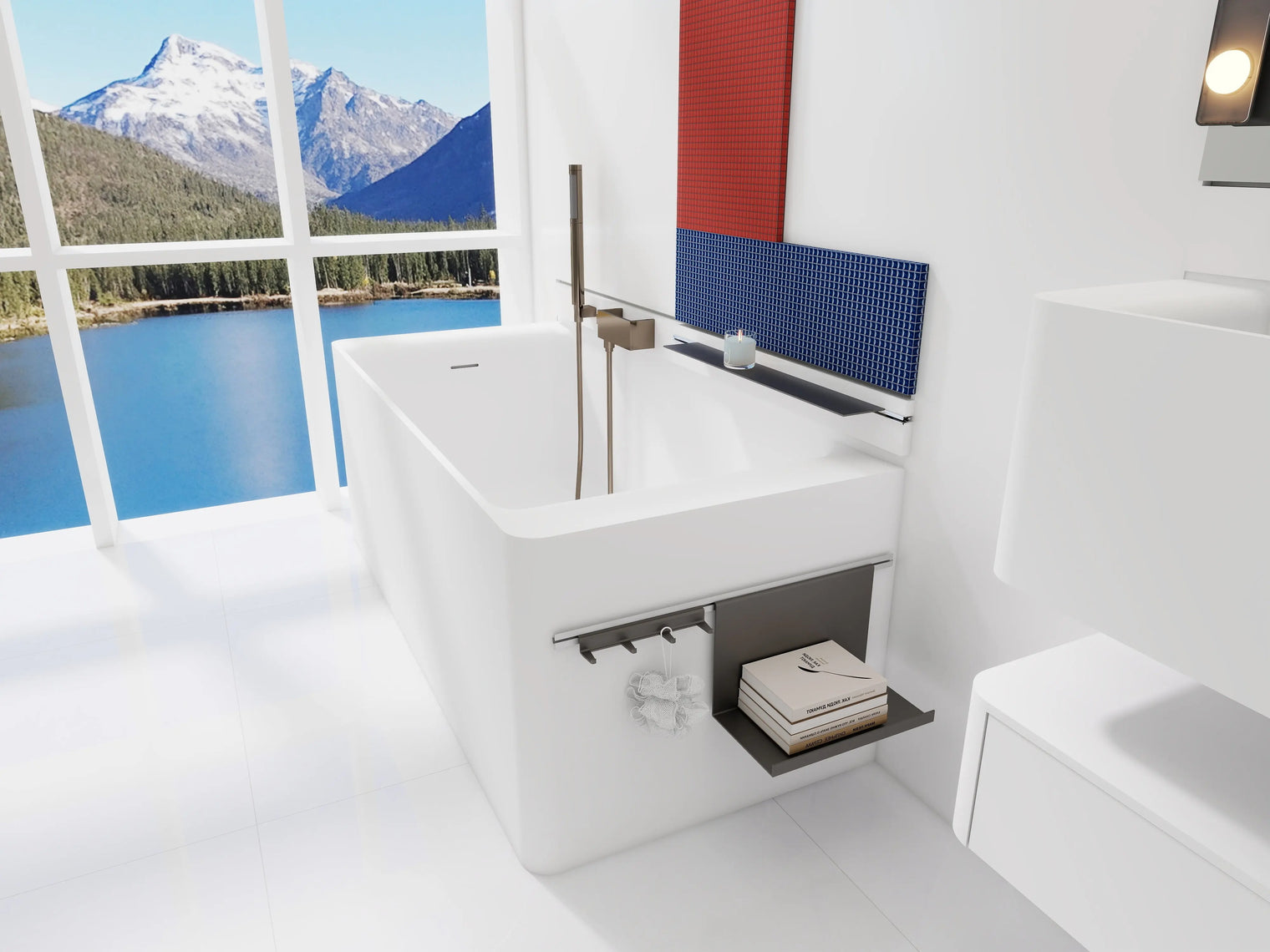 ELEMENTS BATHTUBS Backrest on Right INFINITE BATH