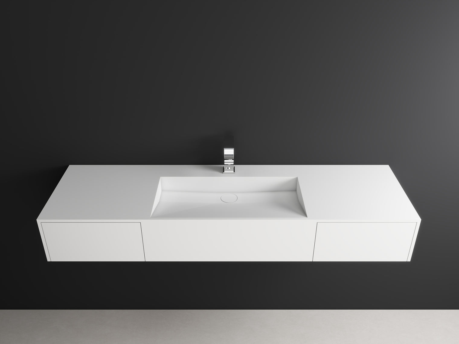 Pure WM 140 Basin w/2 Drawers