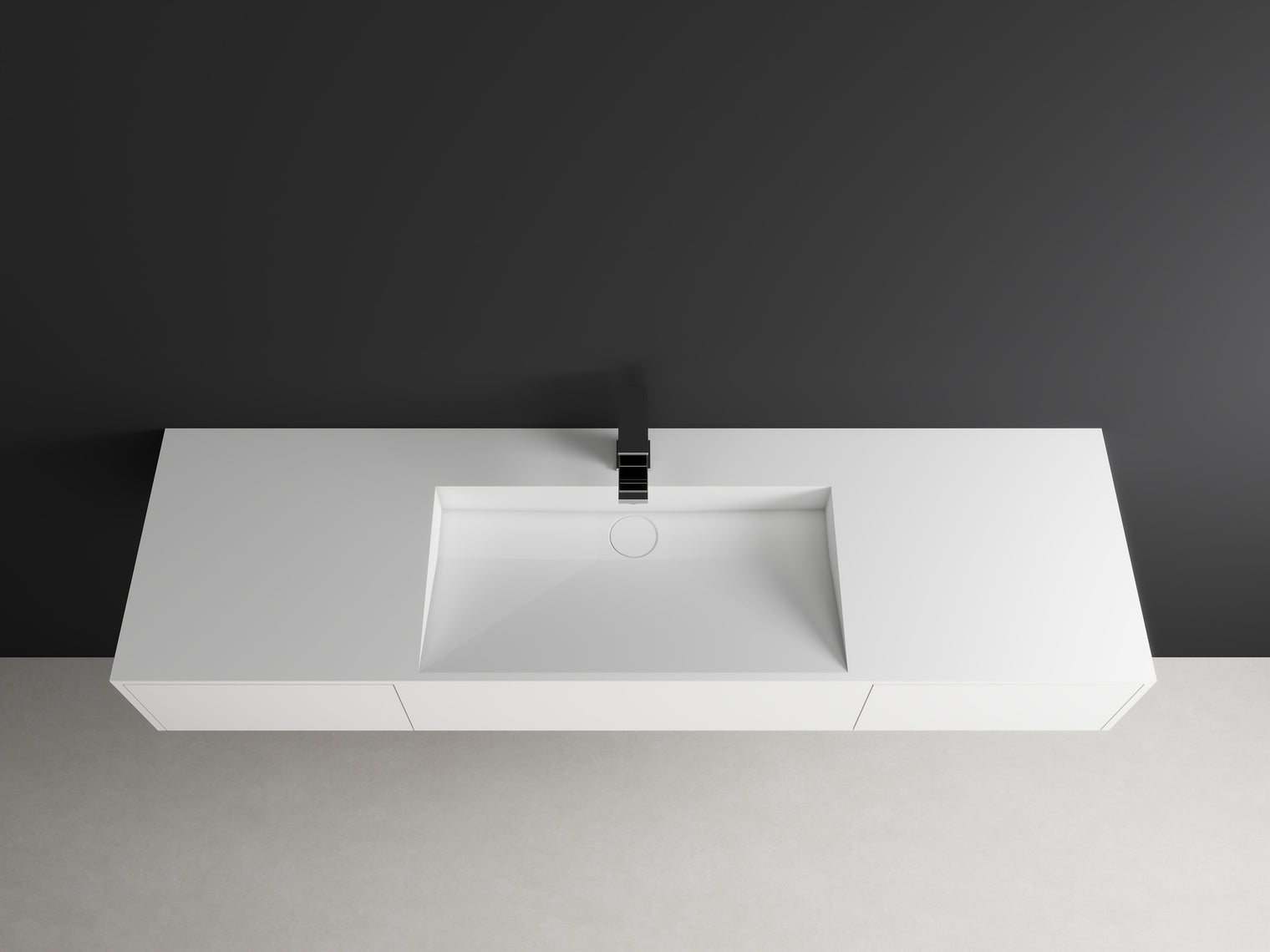 Pure WM 140 Basin w/2 Drawers