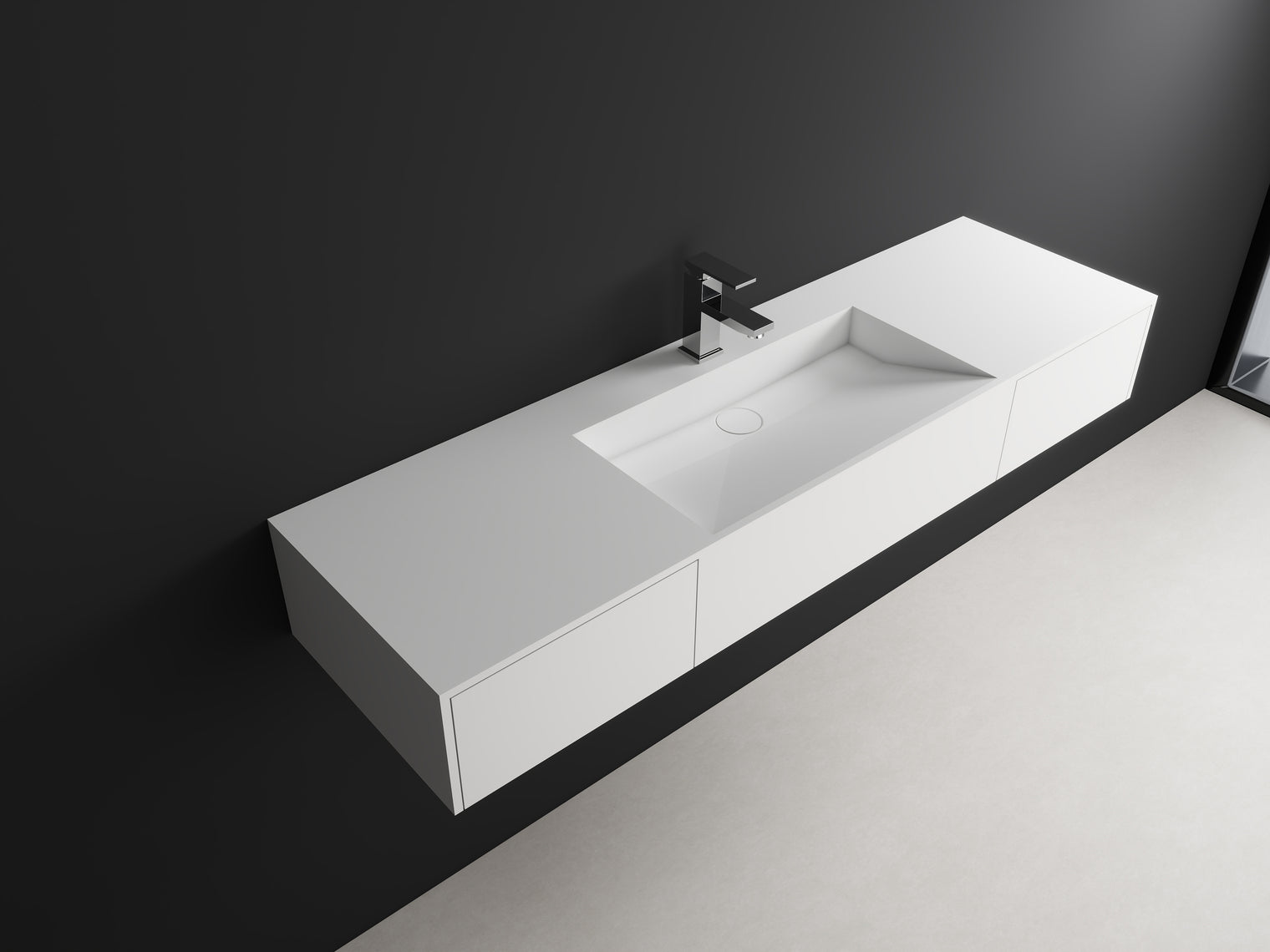 Pure WM 140 Basin w/2 Drawers