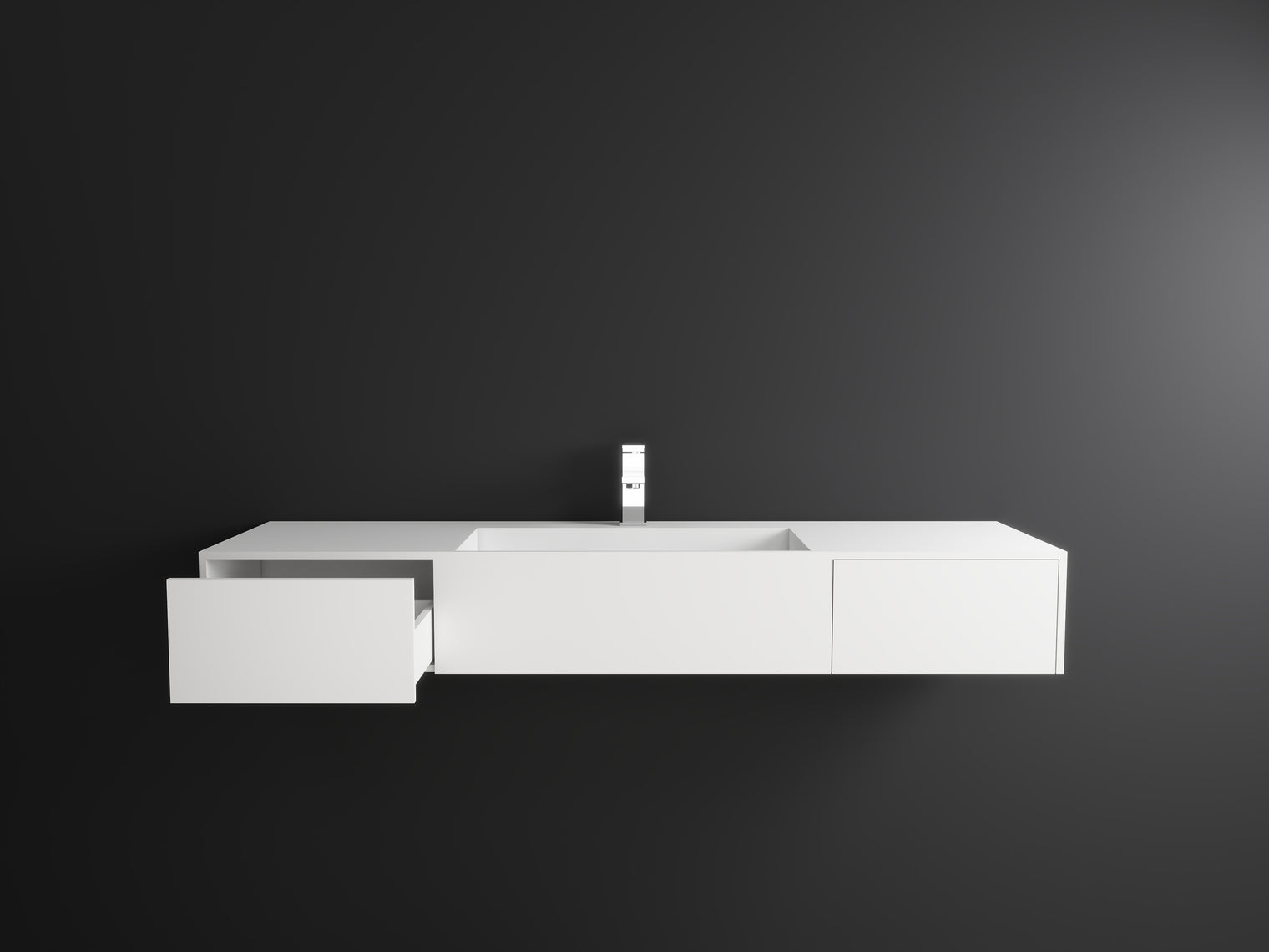 Pure WM 140 Basin w/2 Drawers