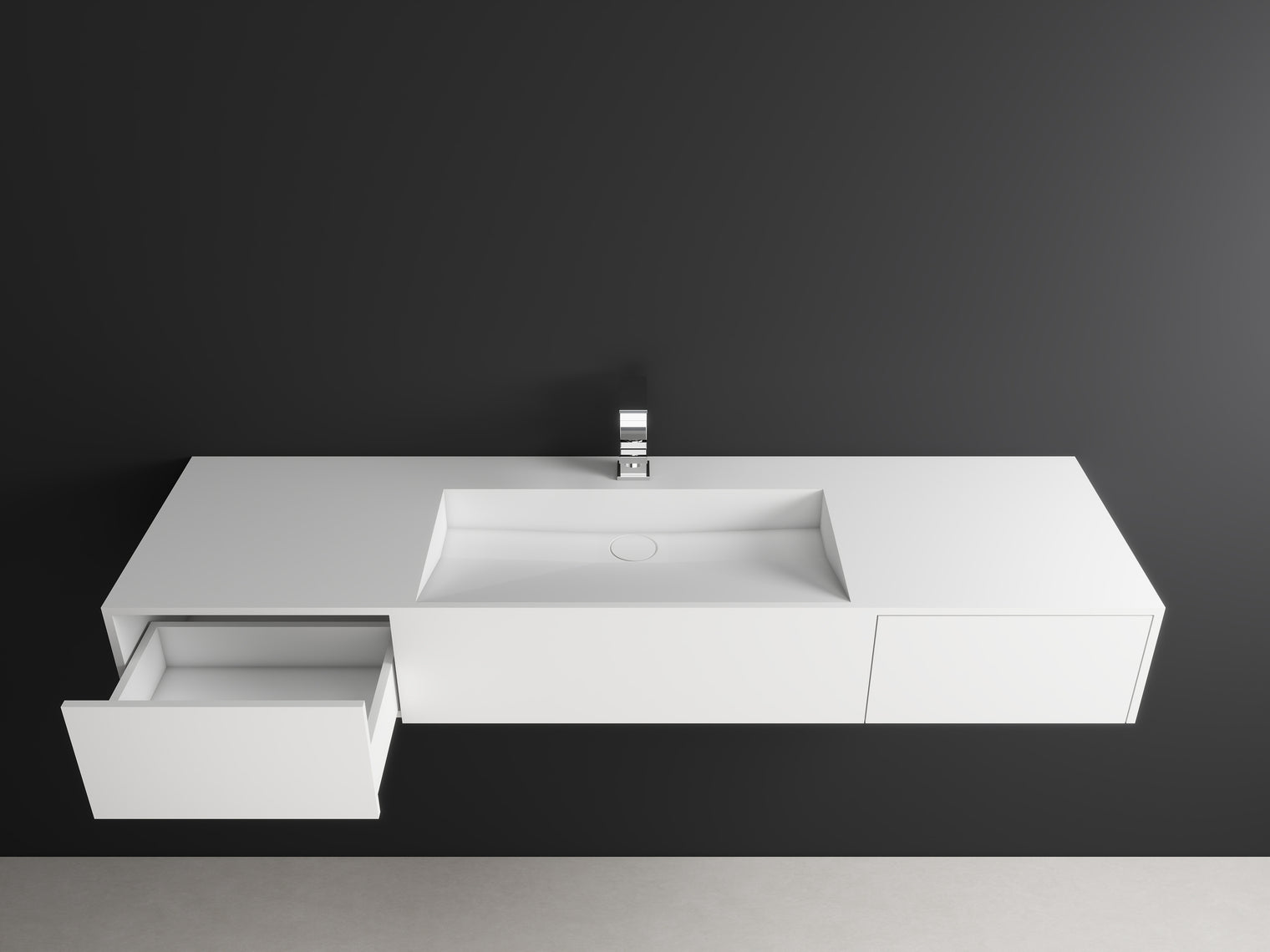 Pure WM 140 Basin w/2 Drawers