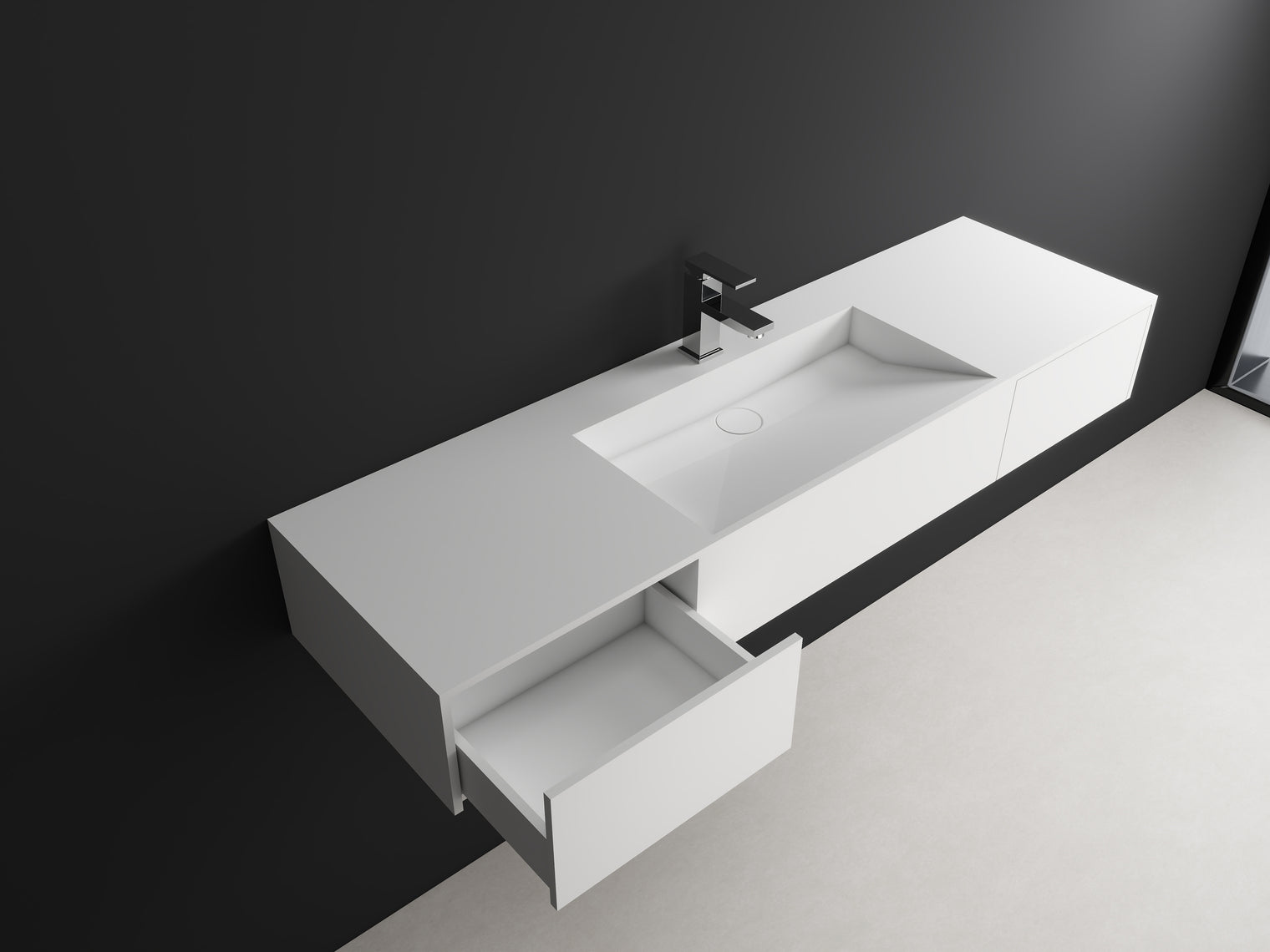 Pure WM 140 Basin w/2 Drawers