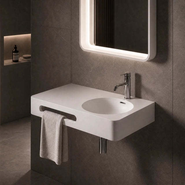 Cirque WM Basin 75R w/ Towel Bar