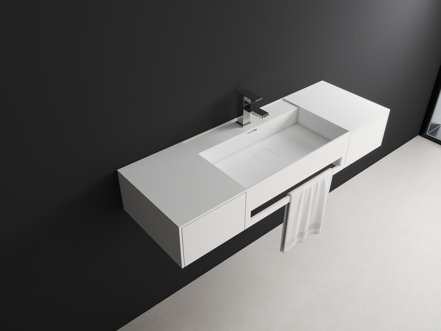 CUBE-X WM 120 basin w/Drawers