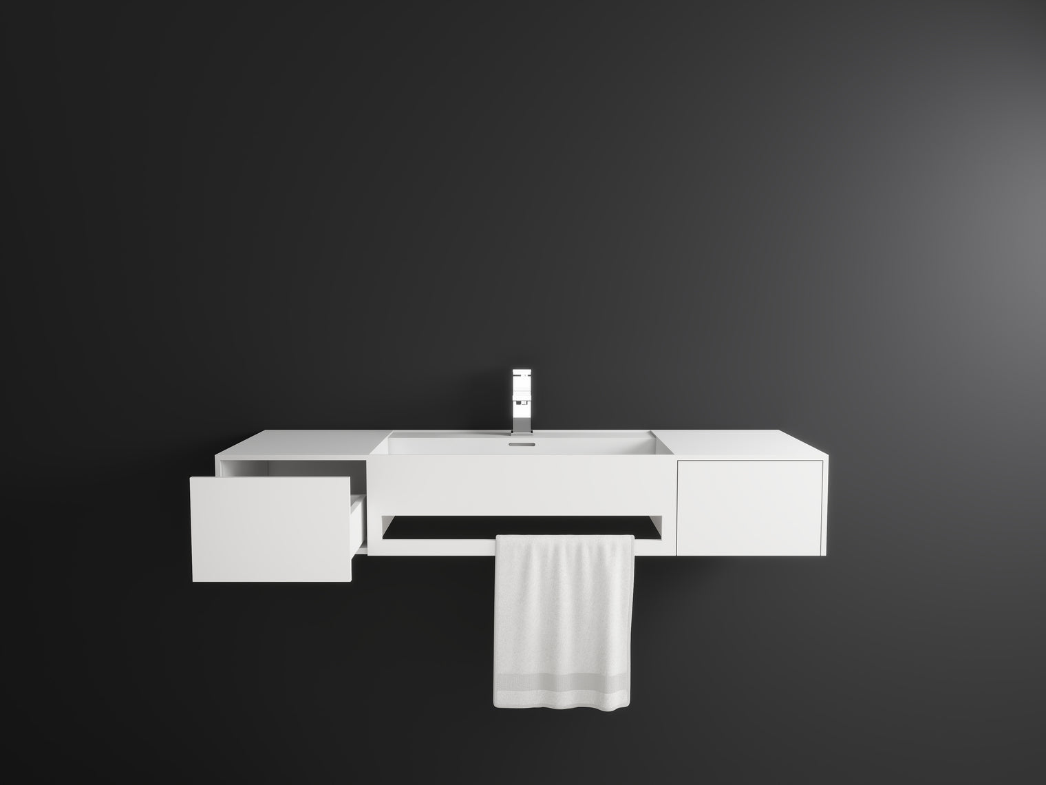 CUBE-X WM 120 basin w/Drawers