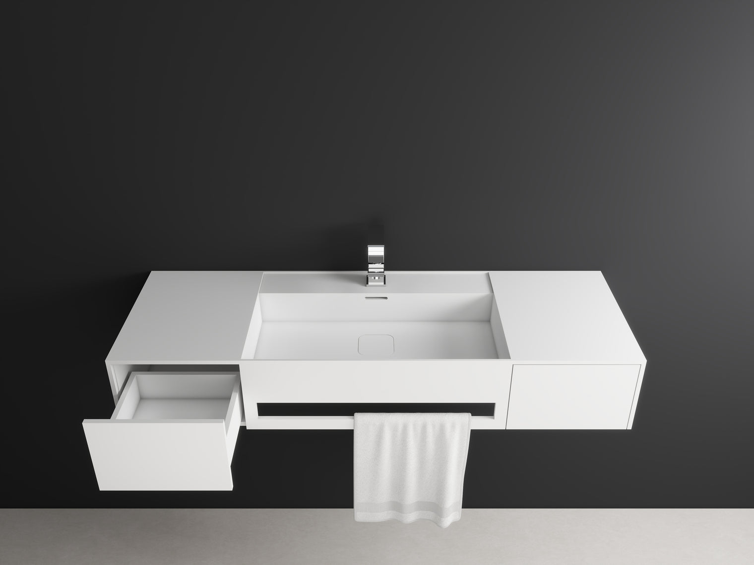 CUBE-X WM 120 basin w/Drawers