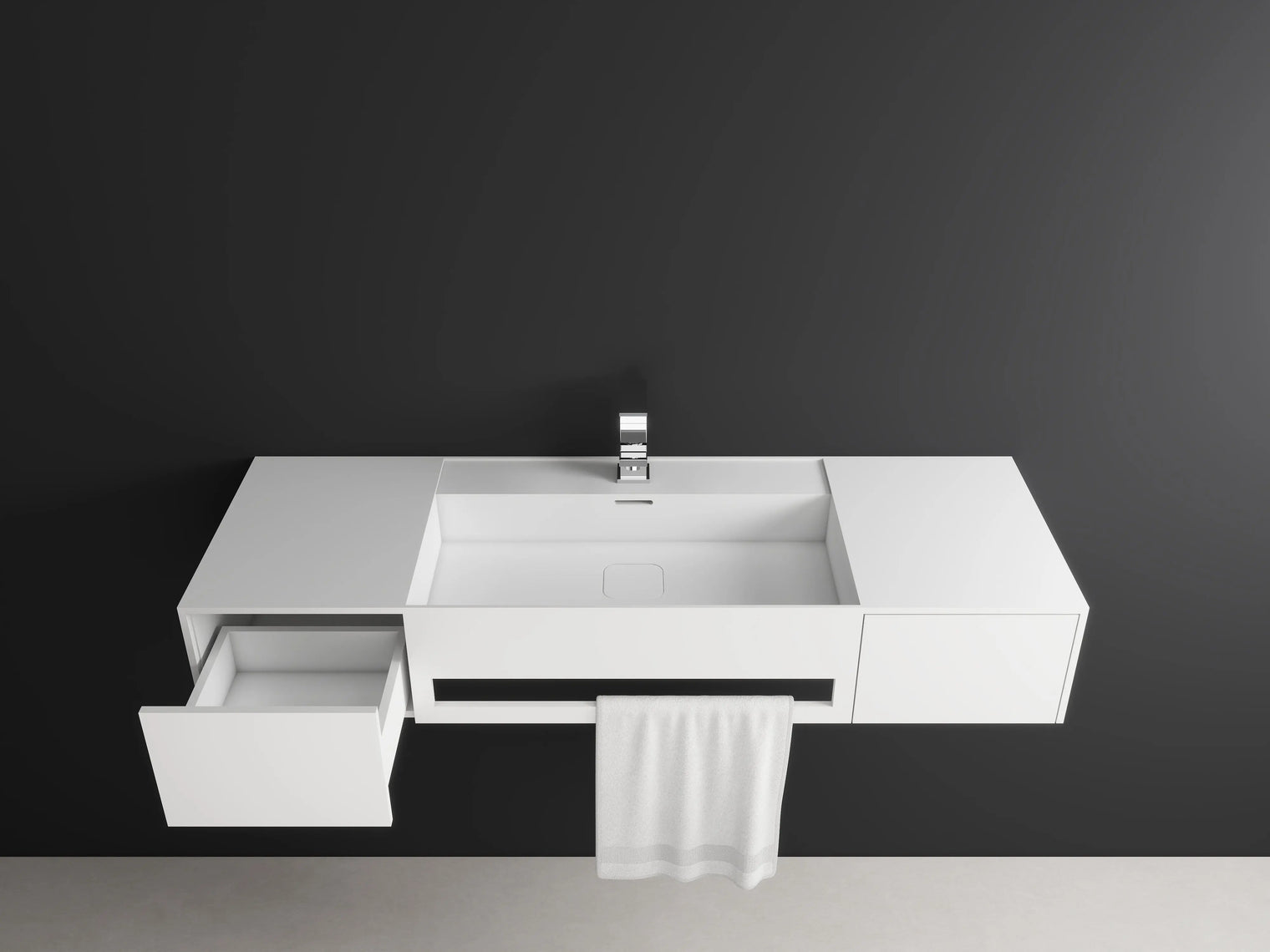 CUBE-X WM 120 basin w/Drawers