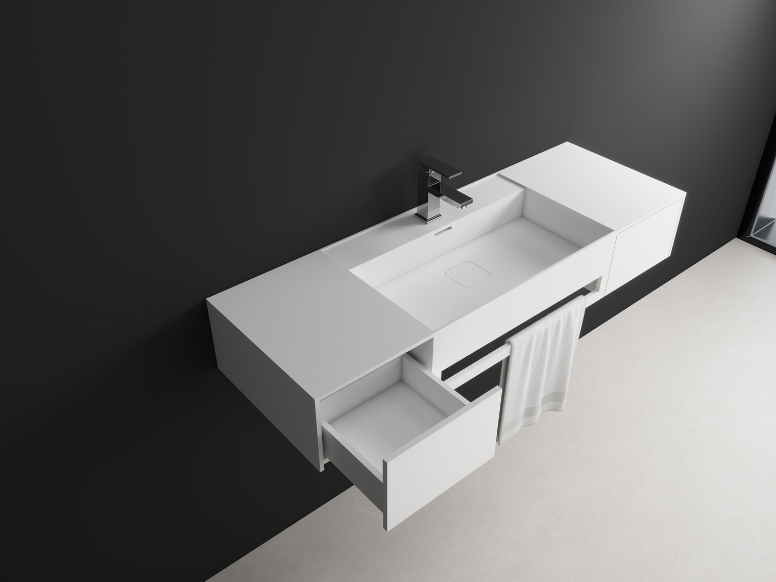CUBE-X WM 120 basin w/Drawers