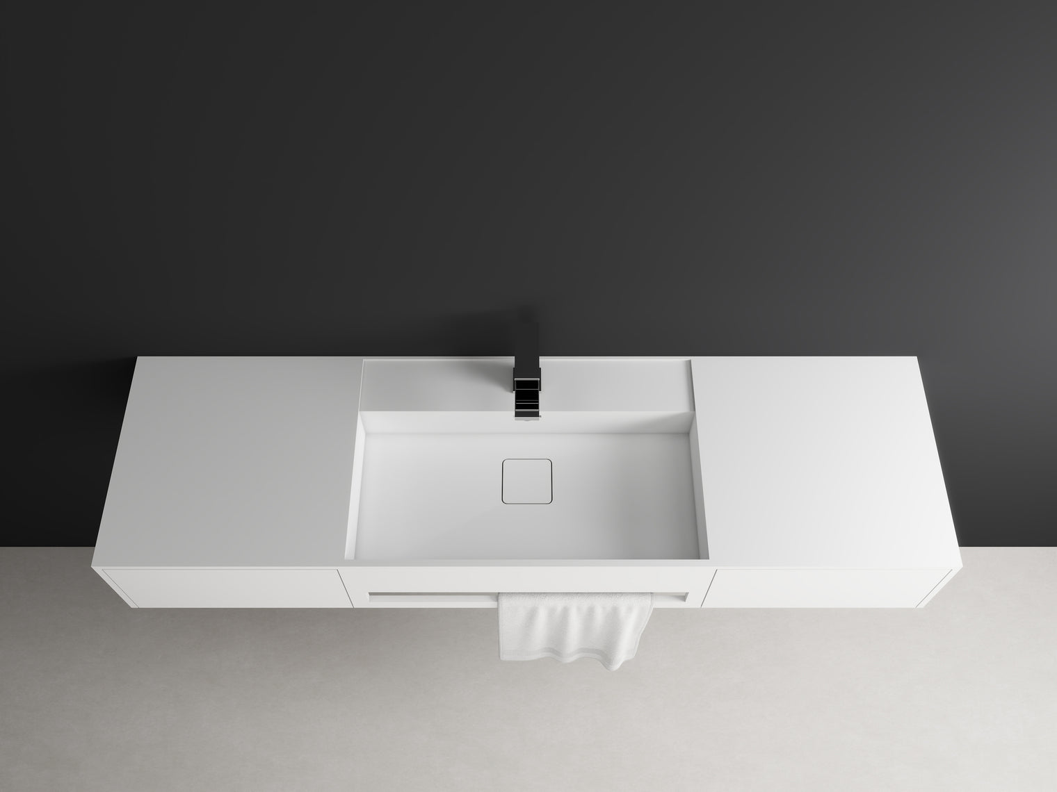 CUBE-X WM 140 basin w/Drawers