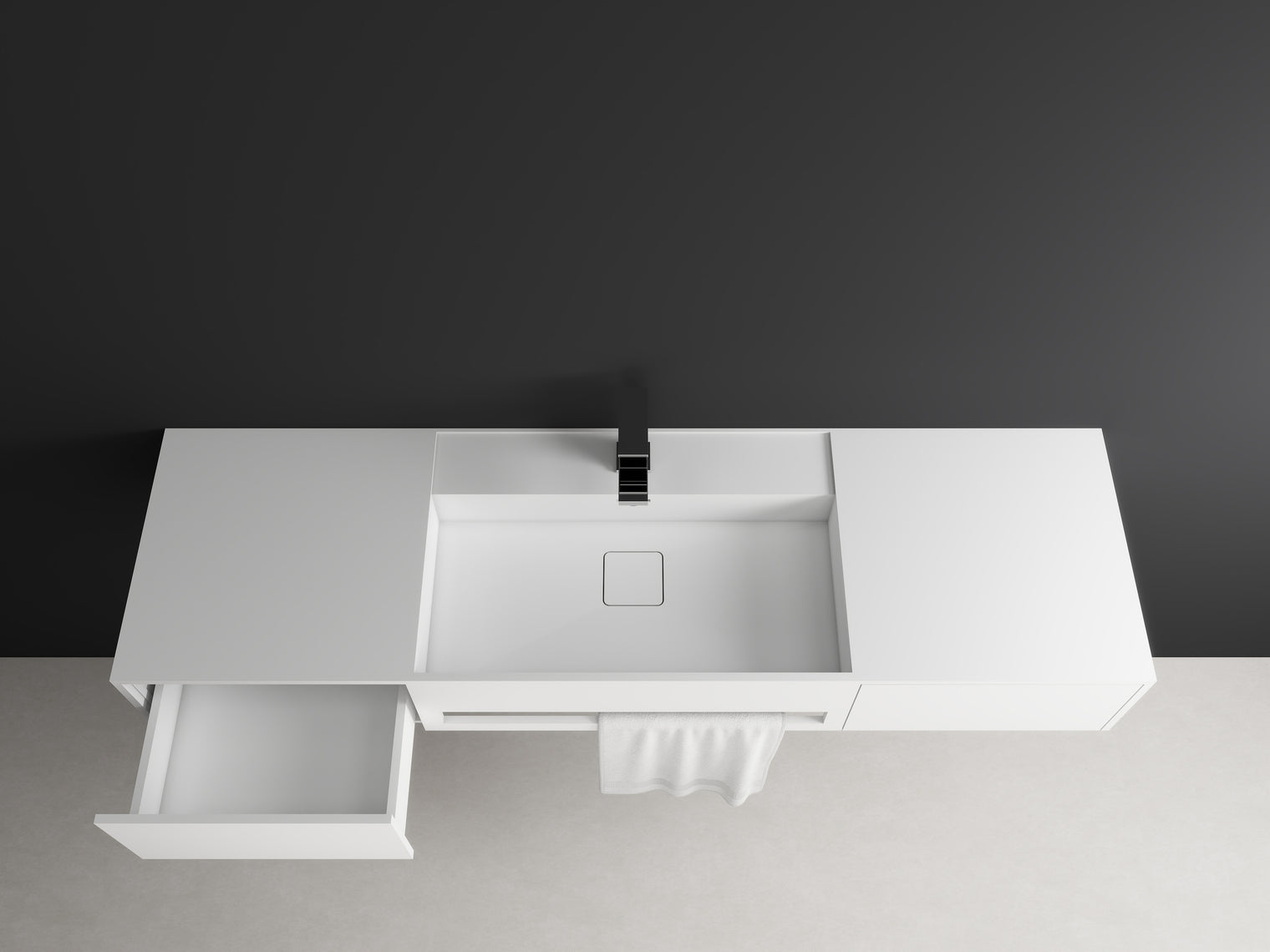 CUBE-X WM 140 basin w/Drawers