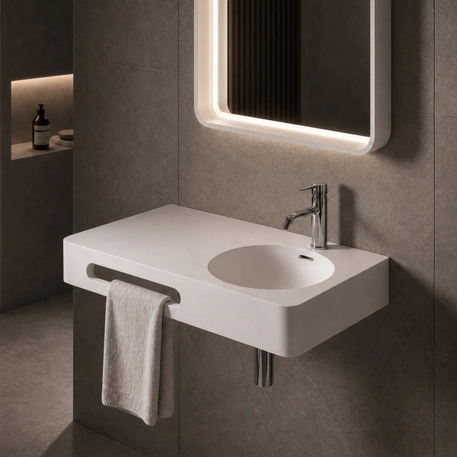 Cirque WM Basin 90R w/ Towel Bar