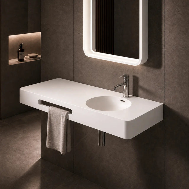 Cirque WM Basin 120R w/ Towel bar