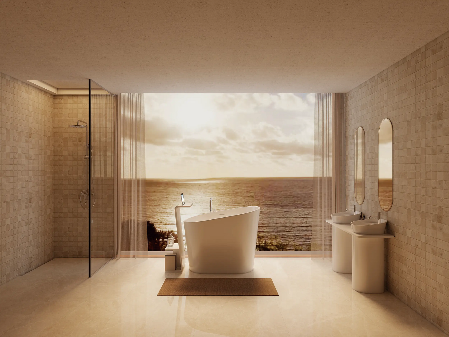 OSAKA Bevel Edge Overcounter Basins INFINITE BATH