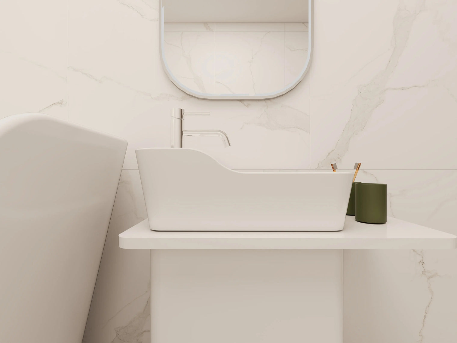 OSAKA L-Edge Overcounter Basins INFINITE BATH