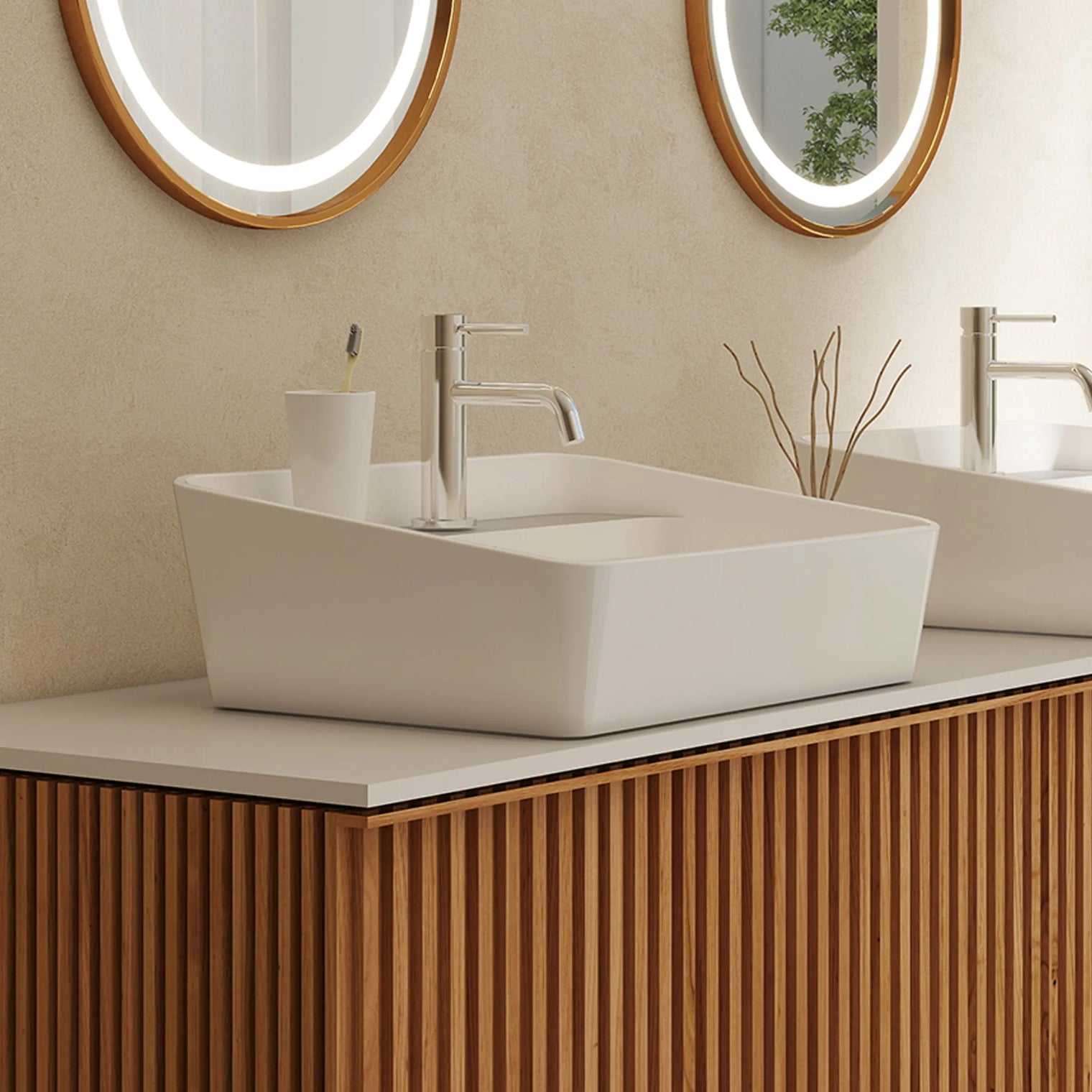 OSAKA RR (BE)Bevel Edge Overcounter Basins INFINITE BATH