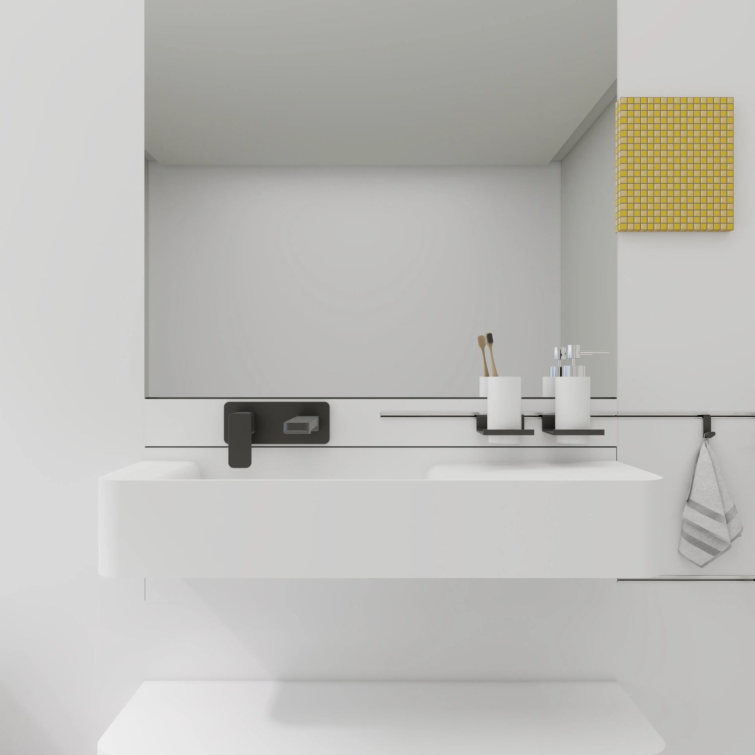 ELEMENTS Wall-Mount Washbasins Bowl on Left INFINITE BATH