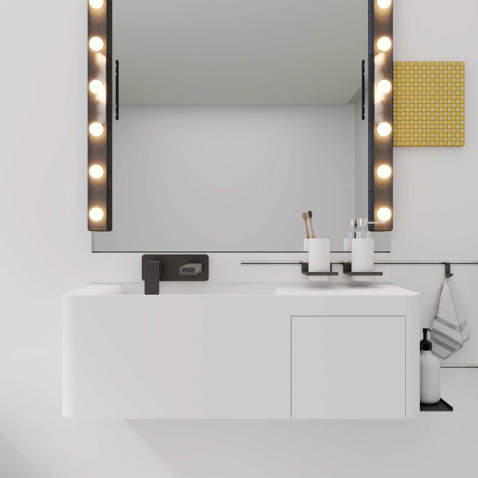 ELEMENTS Wall-Mount Washbasins Bowl on Left INFINITE BATH