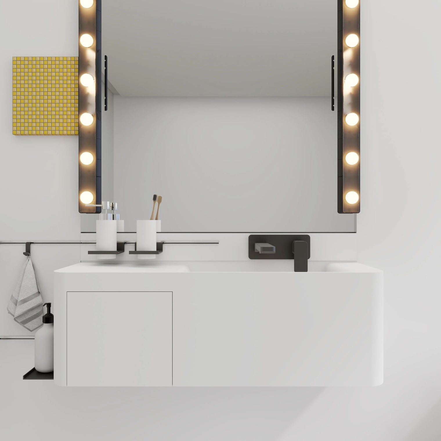 ELEMENTS Wall-Mount Washbasins Bowl on Right INFINITE BATH