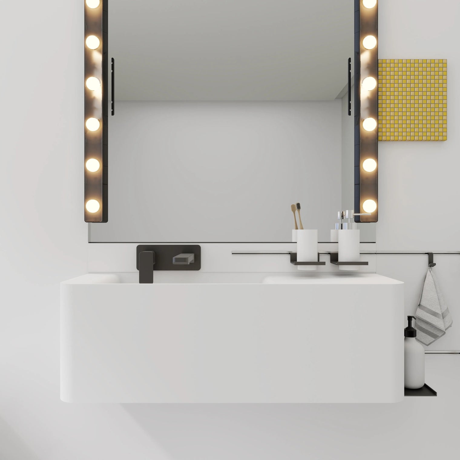 ELEMENTS Wall-Mount Washbasins Bowl on Left INFINITE BATH