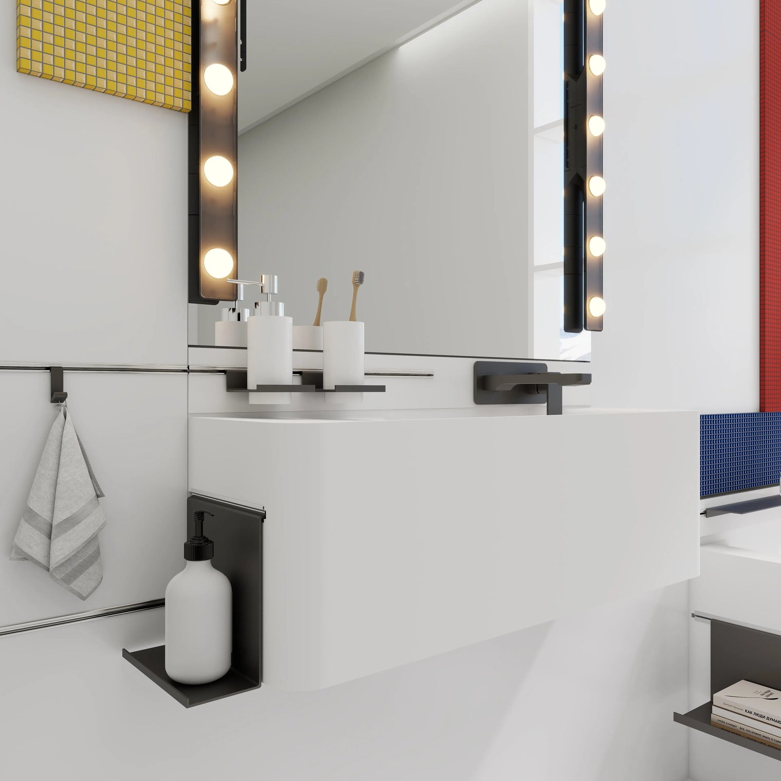 ELEMENTS Wall-Mount Washbasins Bowl on Right INFINITE BATH