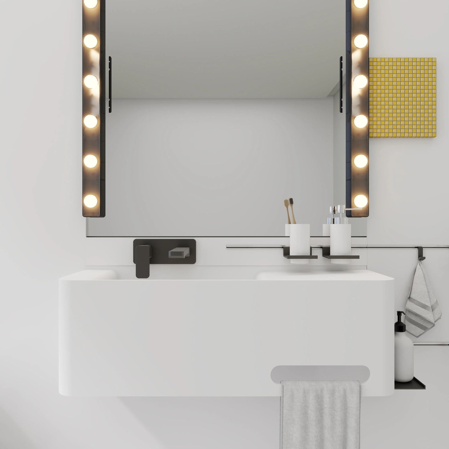 ELEMENTS Wall-Mount Washbasins Bowl on Left INFINITE BATH