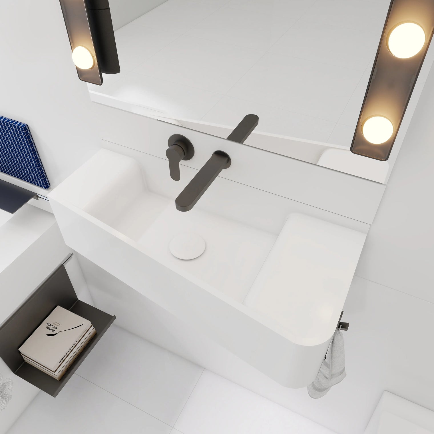 ELEMENTS Wall-Mount Washbasins Bowl Left INFINITE BATH