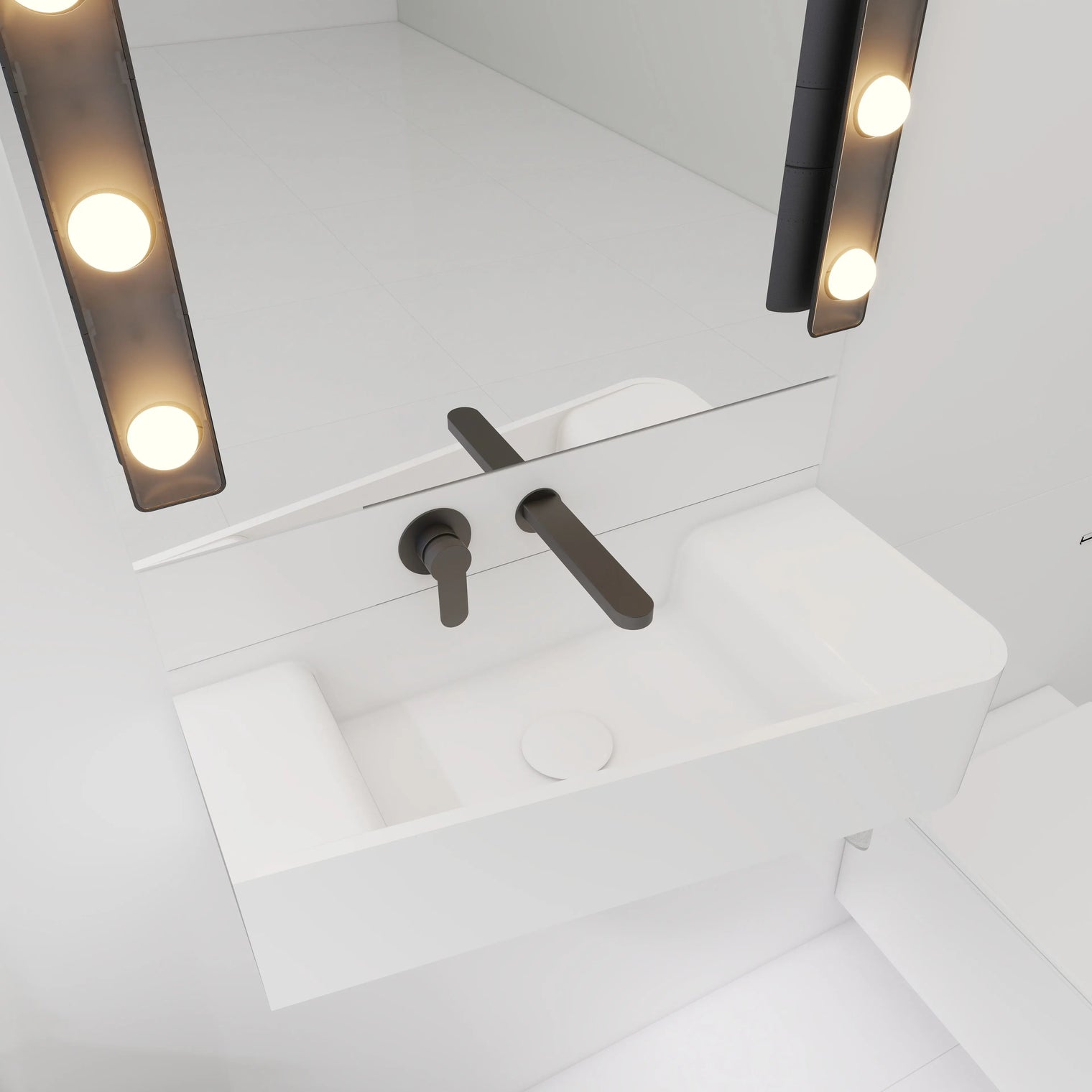 ELEMENTS Wall-Mount Washbasins Bowl Left INFINITE BATH