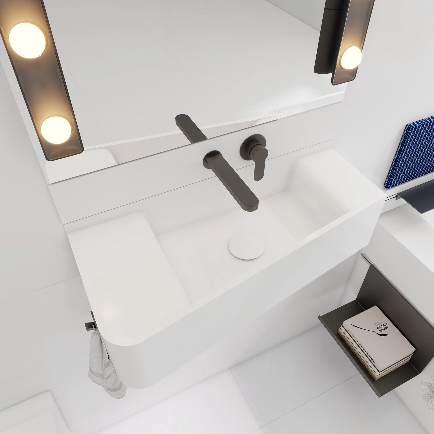 ELEMENTS Wall-Mount Washbasins Bowl Right INFINITE BATH