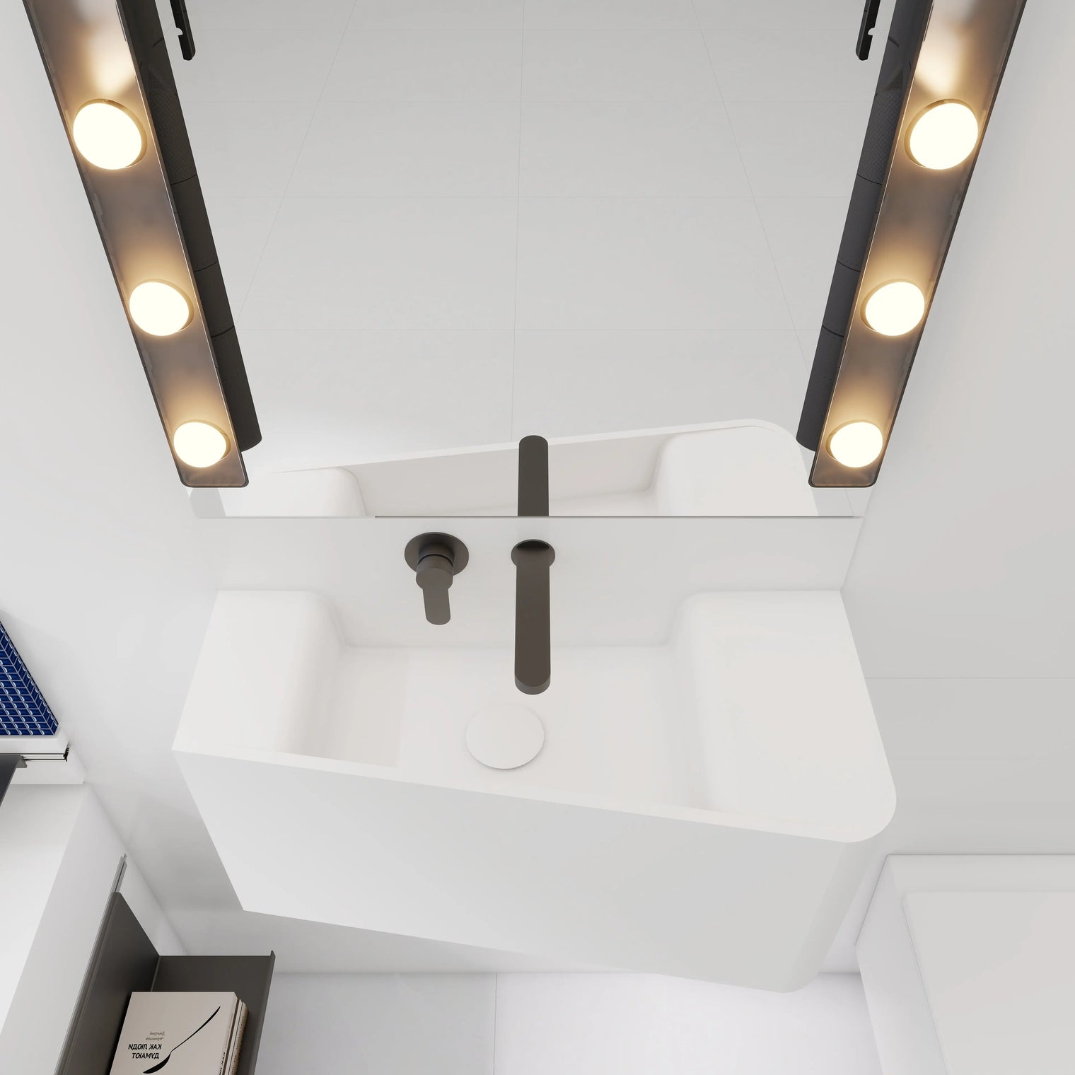 ELEMENTS Wall-Mount Washbasins Bowl on Left INFINITE BATH