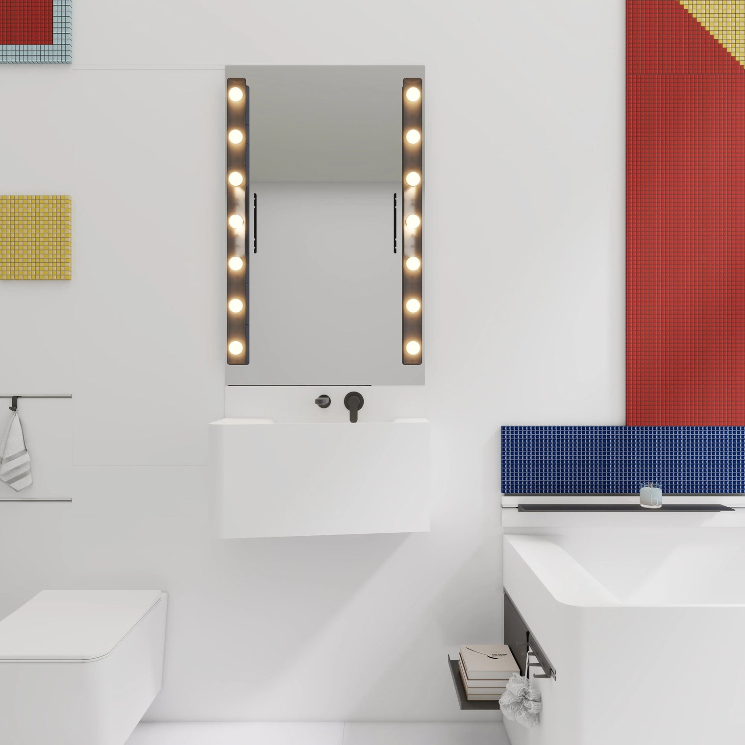ELEMENTS Wall-Mount Washbasins Bowl on Right INFINITE BATH