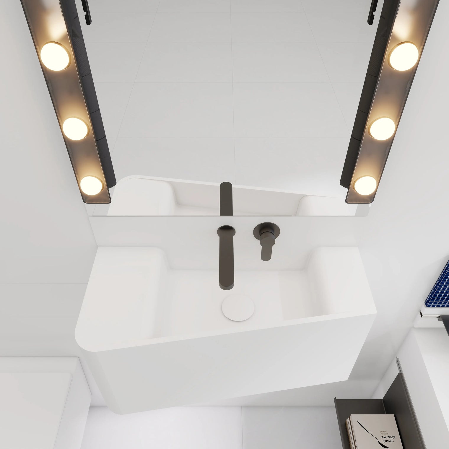 ELEMENTS Wall-Mount Washbasins Bowl on Right INFINITE BATH