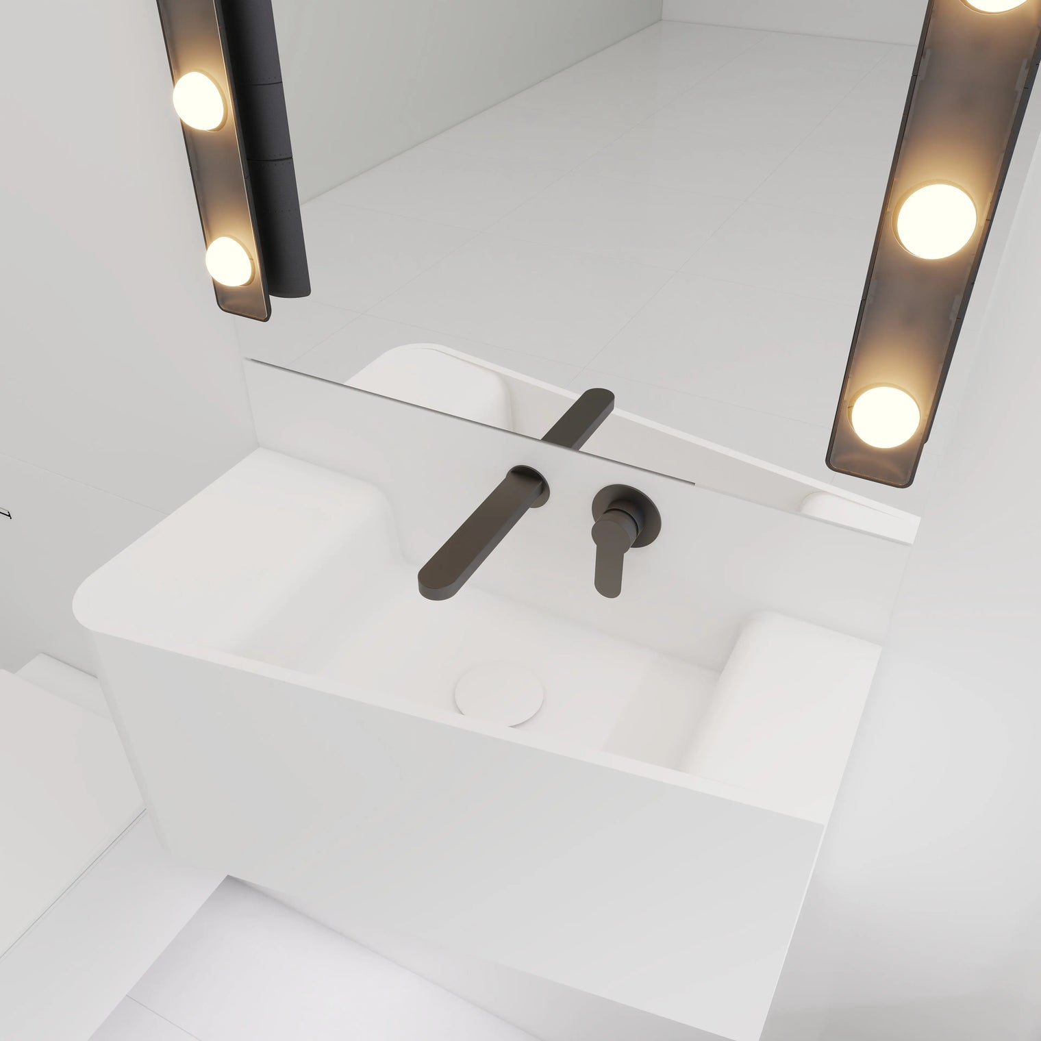 ELEMENTS Wall-Mount Washbasins Bowl on Right INFINITE BATH