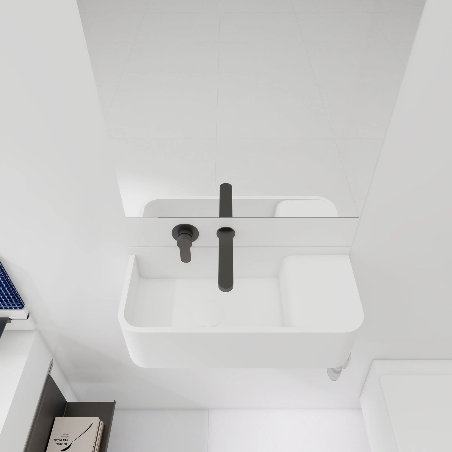 ELEMENTS Wall-Mount Washbasins Bowl on Left INFINITE BATH