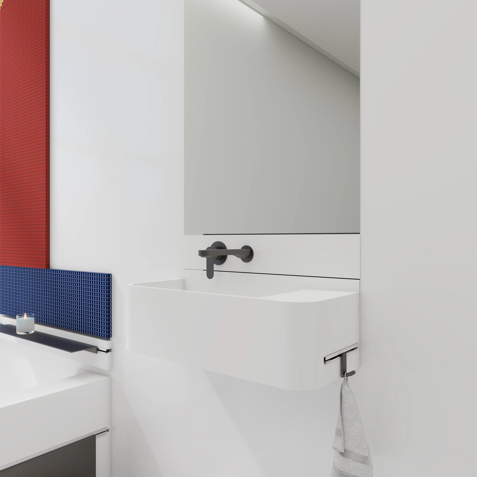 ELEMENTS Wall-Mount Washbasins Bowl on Left INFINITE BATH