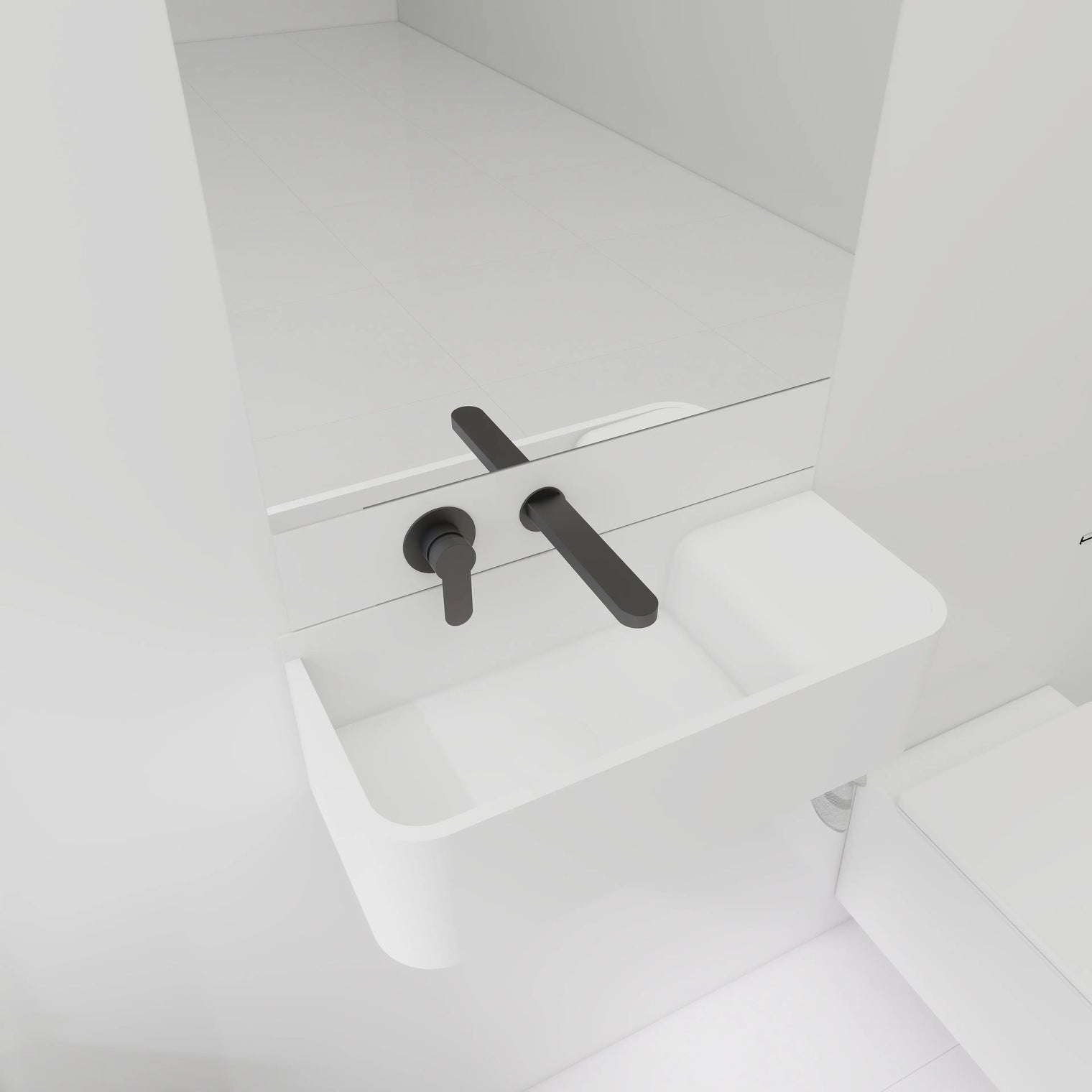 ELEMENTS Wall-Mount Washbasins Bowl on Left INFINITE BATH