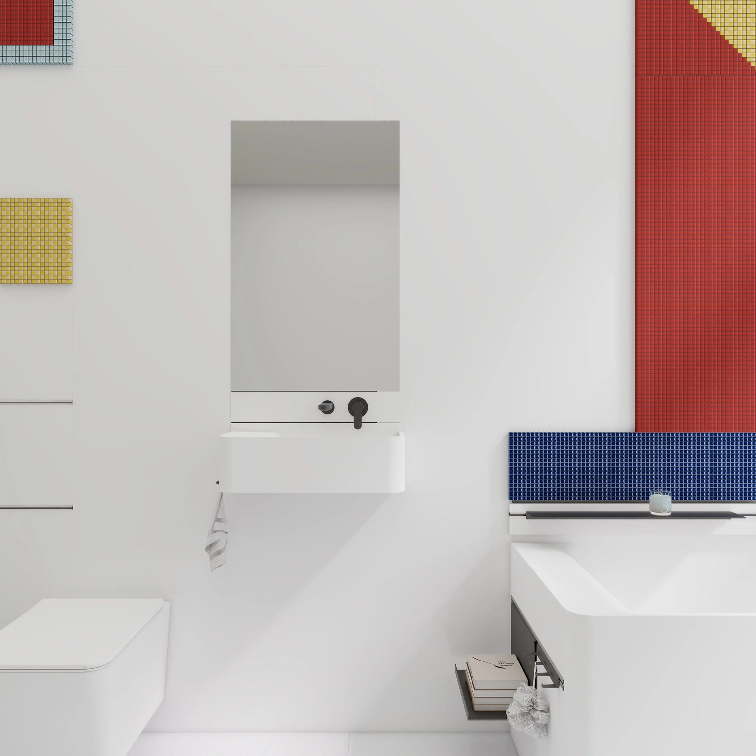 ELEMENTS Wall-Mount Washbasins Bowl on Right INFINITE BATH