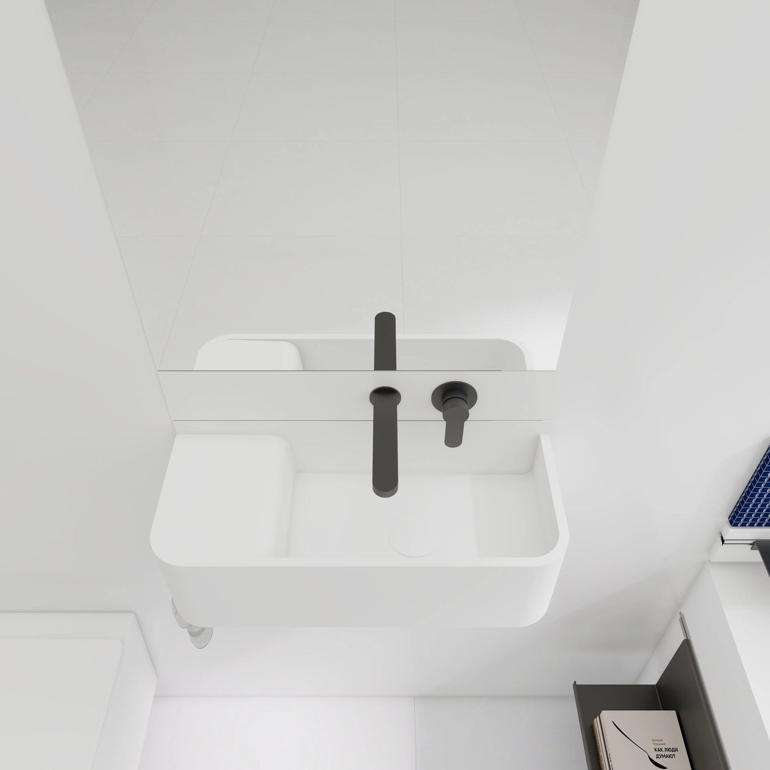 ELEMENTS Wall-Mount Washbasins Bowl on Right INFINITE BATH