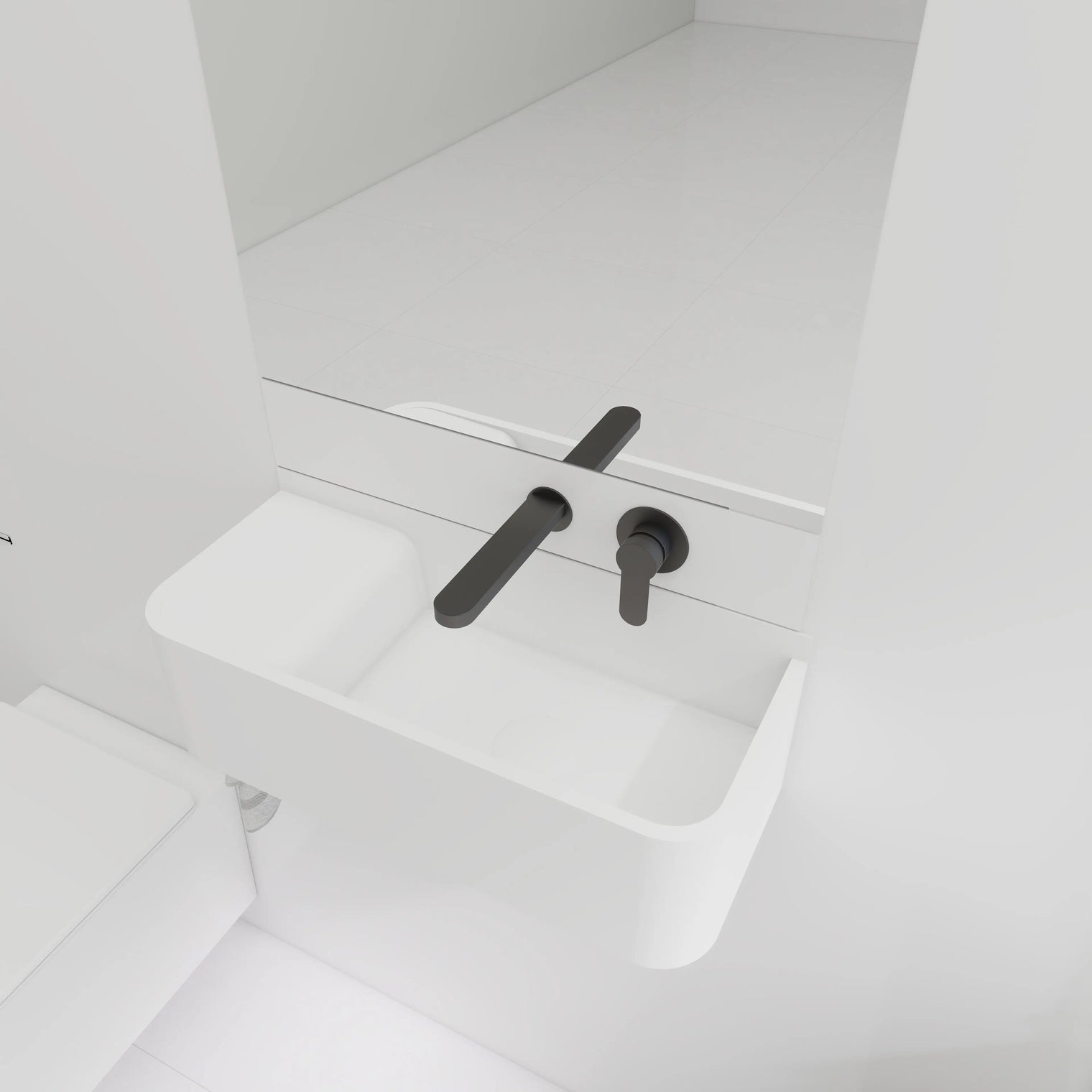 ELEMENTS Wall-Mount Washbasins Bowl on Right INFINITE BATH