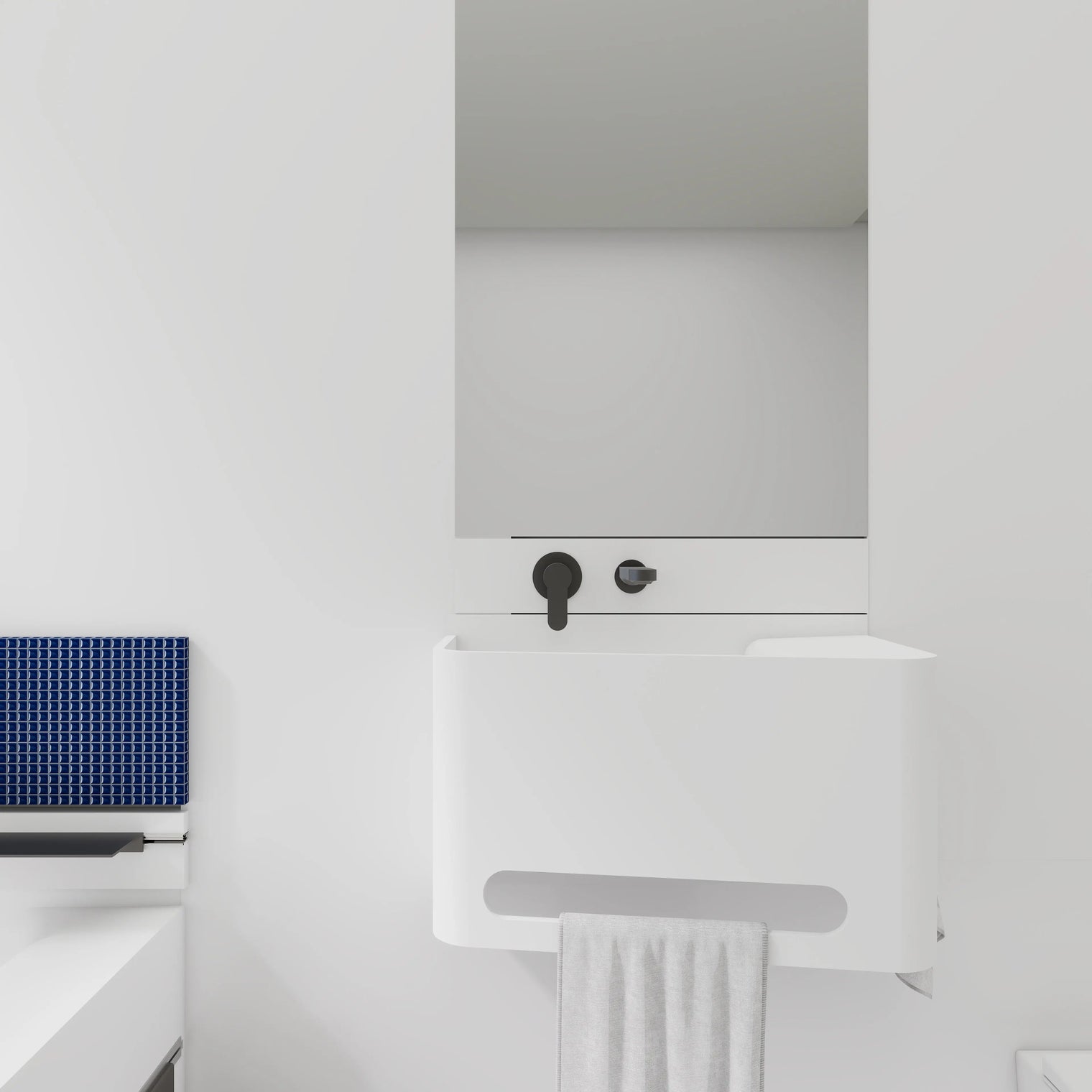 ELEMENTS Wall-Mount Washbasins Bowl on Left INFINITE BATH