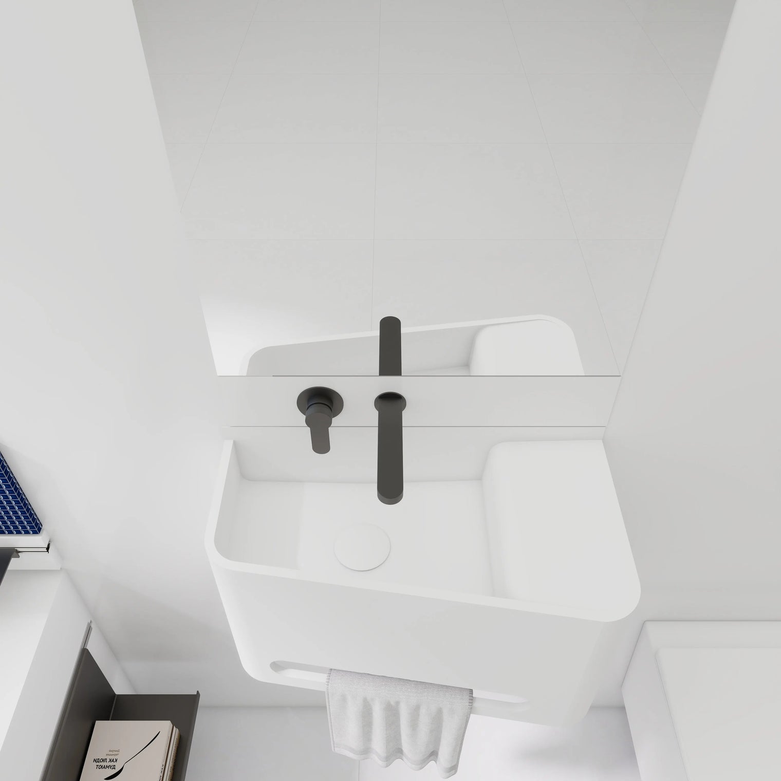 ELEMENTS Wall-Mount Washbasins Bowl on Left INFINITE BATH